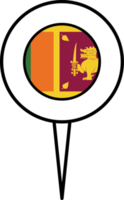 sri Lanka Flagge Stift Ort Symbol. png