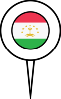 tajiquistão bandeira PIN localização ícone. png