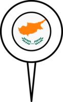 Cyprus flag pin location icon. png