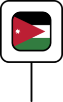 Jordânia bandeira quadrado PIN ícone. png