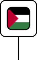 Estado do Palestina bandeira quadrado PIN ícone. png