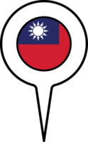 Taiwan vlag kaart wijzer icoon. png