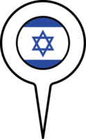 Israel flag Map pointer icon. png