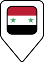 Syria flag map pin navigation icon, square design. png