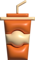 vaso 3d icono, bebidas 3d icono. png