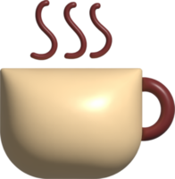 coffee mug 3D icon, drinks 3D icon. png