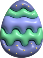 Pasqua uovo 3d viola colore, contento Pasqua giorno. png