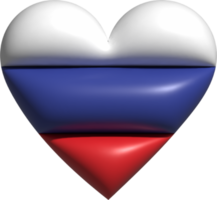 Russia flag heart 3D. png