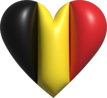 Belgium flag heart 3D. png