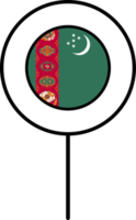 Turkmenistan flag circle pin icon. png