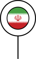 Iran flag circle pin icon. png