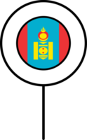 Mongolia flag circle pin icon. png