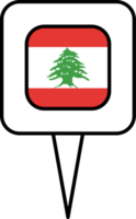 Líbano bandeira PIN Lugar, colocar ícone. png