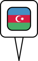 Azerbaijão bandeira PIN Lugar, colocar ícone. png