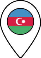 Azerbaijão bandeira mapa PIN navegação ícone. png