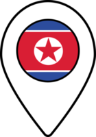 North Korea flag map pin navigation icon. png