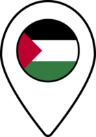 staat van Palestina vlag kaart pin navigatie icoon. png