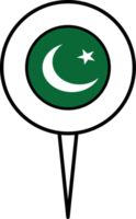 Pakistan flag pin location icon. png