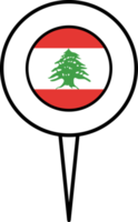 Lebanon flag pin location icon. png