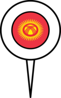 Quirguistão bandeira PIN localização ícone. png