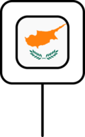 Cyprus flag square pin icon. png