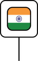 Indien Flagge Platz Stift Symbol. png