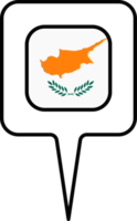 Cyprus flag Map pointer icon, square design. png