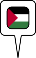 State of Palestine flag Map pointer icon, square design. png