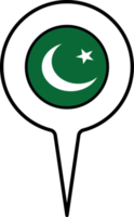 Pakistan drapeau carte aiguille icône. png