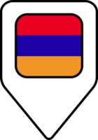 Armenia flag map pin navigation icon, square design. png