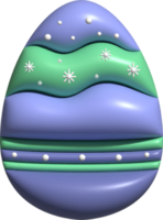 Pascua de Resurrección huevo 3d púrpura color, contento Pascua de Resurrección día. png