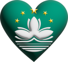 macao drapeau cœur 3d. png