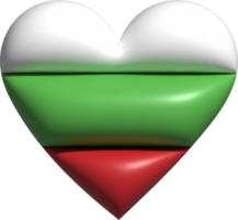 Bulgarien Flagge Herz 3d. png