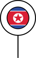 North Korea flag circle pin icon. png