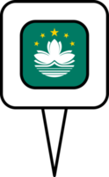 macau bandeira PIN Lugar, colocar ícone. png