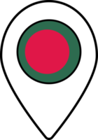 Bangladesh flag map pin navigation icon. png