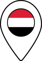 Yemen flag map pin navigation icon. png