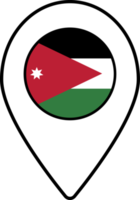 Jordan flag map pin navigation icon. png