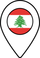 libanon flagga Karta stift navigering ikon. png