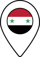 Syrien Flagge Karte Stift Navigation Symbol. png