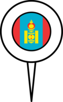 Mongolië vlag pin plaats icoon. png