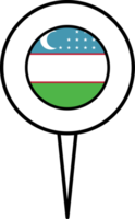 Usbekistan Flagge Stift Ort Symbol. png