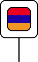 Armenia flag square pin icon. png