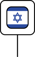 Israel flag square pin icon. png