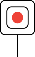 Japon drapeau carré épingle icône. png