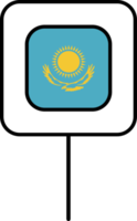 Kazajstán bandera cuadrado alfiler icono. png