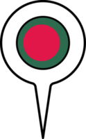 Bangladesch Flagge Karte Zeiger Symbol. png