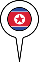 North Korea flag Map pointer icon. png