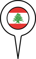 Libanon Flagge Karte Zeiger Symbol. png