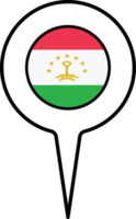 Tajikistan flag Map pointer icon. png